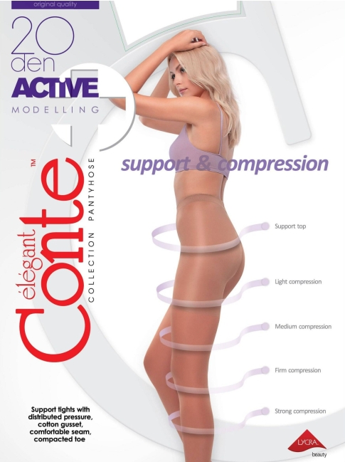 Conte Active ACTIVE 20 Denier Support&Compression Sheer Pantyhose