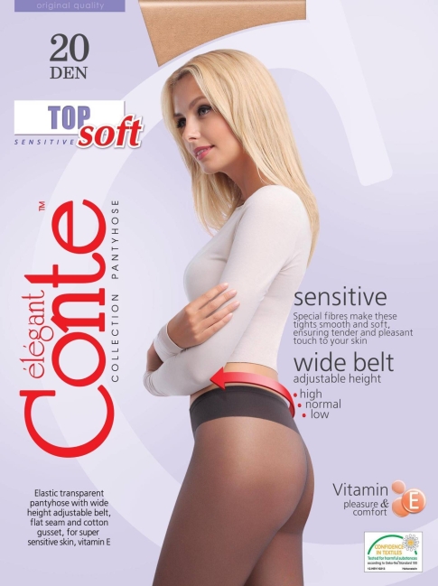 Conte Top Soft TOP SOFT 20 Denier Lycra® Sheer Pantyhose