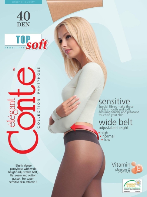 Conte Top Soft TOP SOFT 40 Denier Lycra® Semi-Sheer Tights