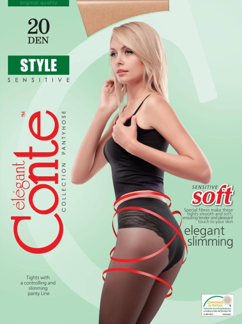 Shape Modellierende Damenstrumpfhose Shaping Effekt Control Soft 20 Den Conte 