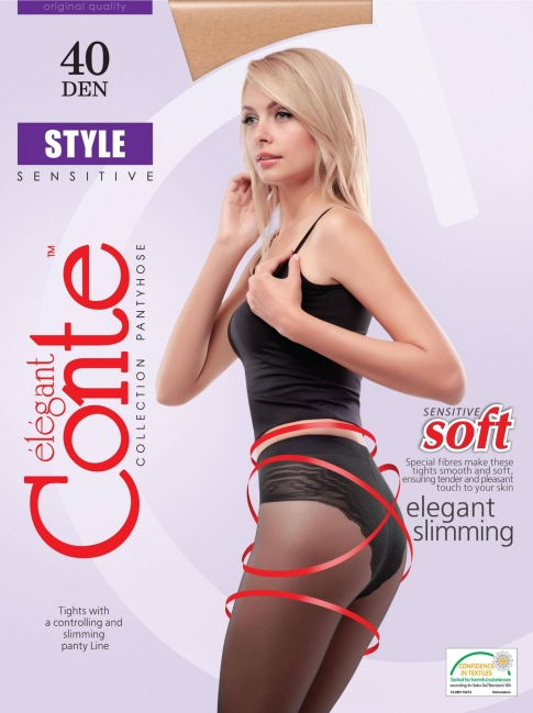 Conte STYLE 40 Denier Shape Control Semi-Sheer Pantyhose