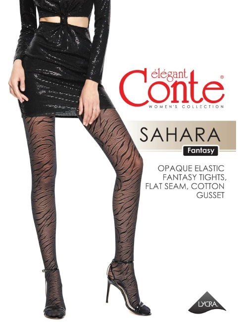 Conte Fantasy SAHARA 30 Denier Animal Print Semi-Sheer Pantyhose