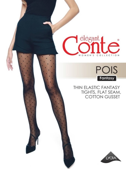 Conte Fantasy POIS 20 Denier Geometric, Polka Dot Patterned Pantyhose