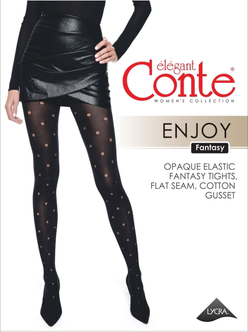 Conte Fantasy ENJOY 60 DEN Colored, Polka Dot Opaque Tights