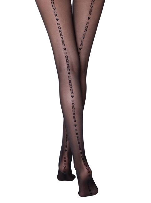 Conte Fantasy FOREVER 20 Denier Hearts, Tattoo Sheer Pantyhose