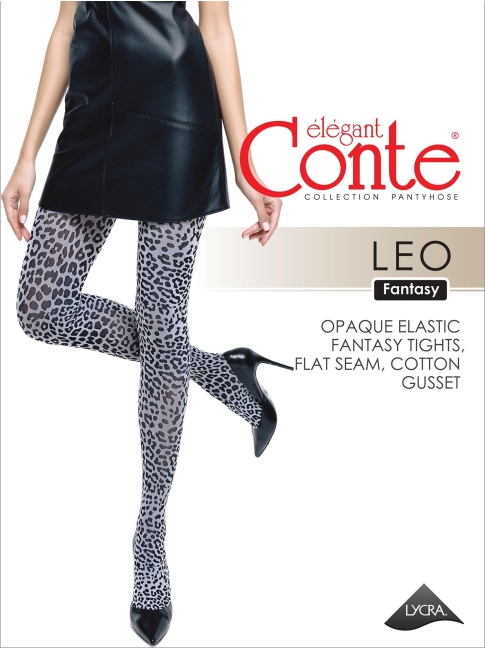 Conte Fantasy LEO 50 DEN Animal Print, Colored Opaque Tights