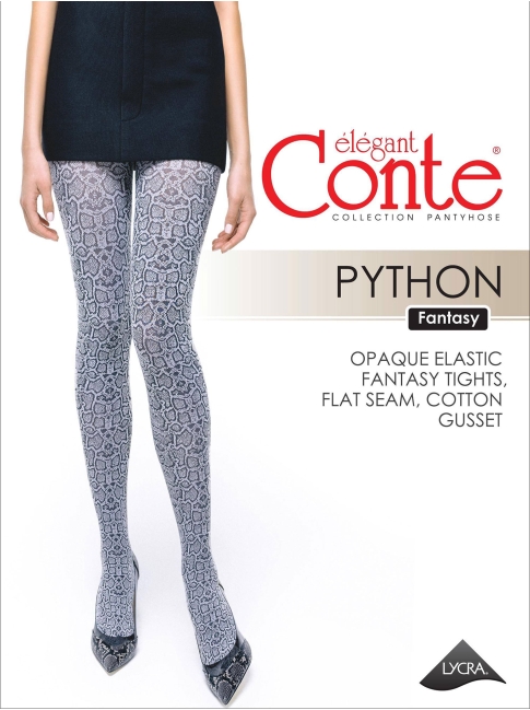 Conte Fantasy PYTHON 50 DEN Animal Print, Colored Opaque Tights