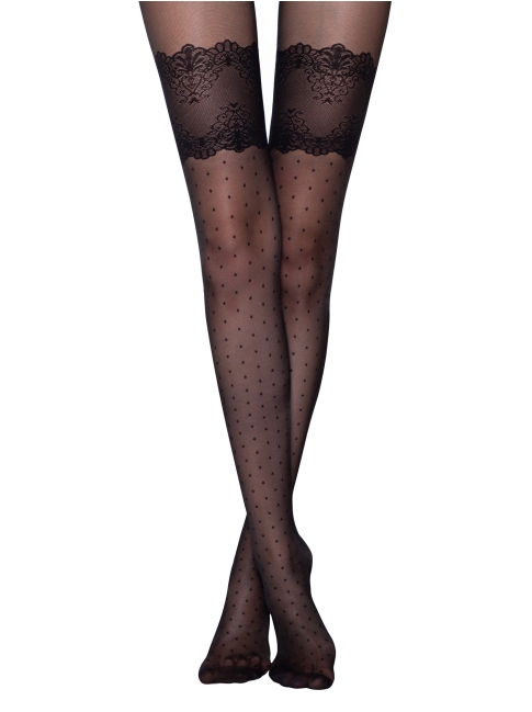 Conte Seduction SEDUCTION 20 Denier Polka Dot Semi-Sheer Pantyhose